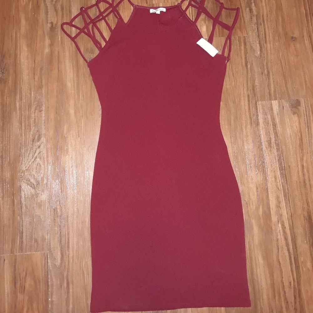 Rue21 Cranberry Cage Dress